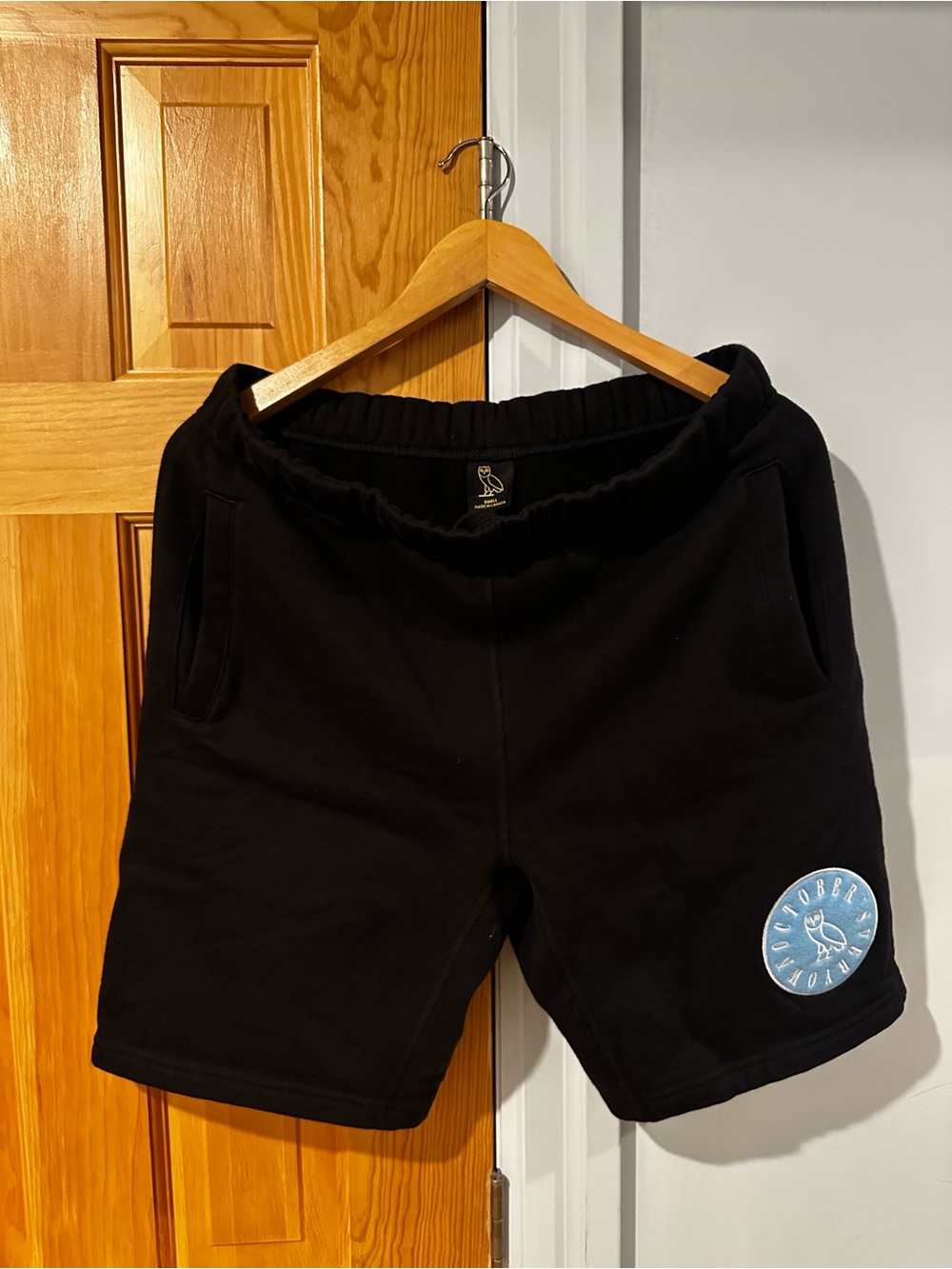 OVO October’s Very Own Athletic Shorts with Blue Logo Patch